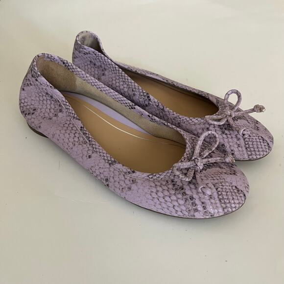 Vionic 'Callisto' Women's 8 Ballet Flat Orthotic Comfort Shoe Purple Snakeskin - Picture 7 of 7